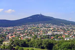 Stampe di Vista del quartiere alto sul quartiere basso, distretto del castello, Nitra, Neutra, Slovacchia Castello Stampe: Vista dalla Città Alta alla Città Bassa.
