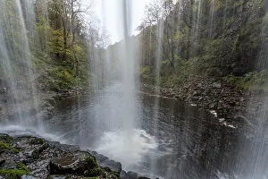 Waterfall Landscape Photography Stampe: View from behind the waterfall