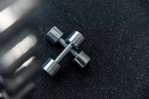 Weight Training Studio Shot Stampe: Top view weights floor