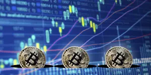 Bitcoin Blockchain Technology Stampe: Virtual cryptocurrency, concept