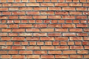 Red Brick Wall Stampe: Wall of red bricks