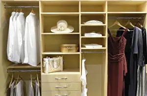 No People Indoor Shot Stampe: Wall unit with clothes