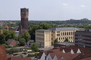 Central Europe Towers Stampe: Wasserturm, Oberschule am Wasserturm