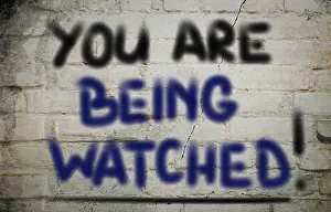 Symbolic Picture Concept Stampe: You Are Being Watched Concept
