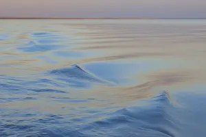Brahmaputra River Sunset Stampe: Wave pattern on the Brahmaputra river at sunset