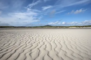 Scottish Coastal Scene Stampe: Wave pattern in the sand, Uig beach