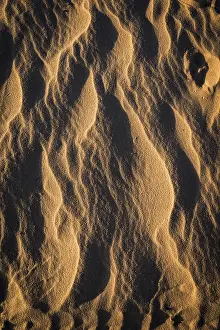Deserted American Shoreline Stampe: Wave structures in the bright sandy beach