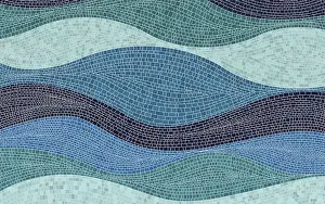 Decorative Wall Painting Stampe: Waves background