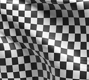 Computer Graphic Design Stampe: Waving racing flag using as background
