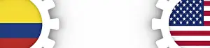 National Flags Cog Wheels Stampe: Web Banner, Header Layout Template