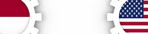 National Flags Cog Wheels Stampe: Web Banner, Header Layout Template