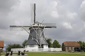 Smock Mill Europe Stampe: Werdumer Muhle, Werdum, windmill