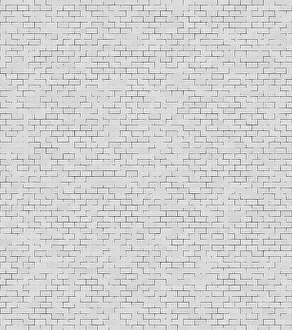 White Brick Wall Background Stampe: White brick wall with a repetitive and uniform rectangular brick pattern creating a minimalistic texture