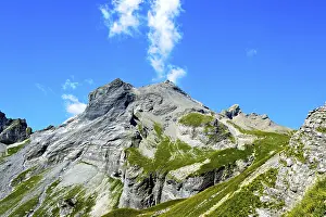 Bernese Alps Switzerland Stampe: White clouds above the summit of Six Noir