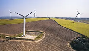Renewable Energy UK Stampe: Wind farm on Cornwall fields, Cornwall