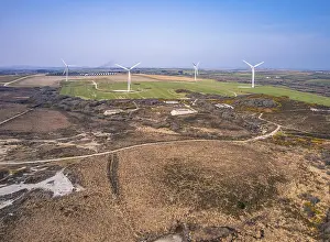 Renewable Energy UK Stampe: Wind farm on Cornwall fields, Cornwall