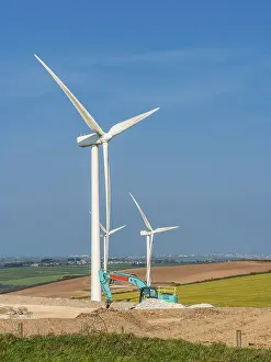Renewable Energy UK Stampe: Wind farm on Cornwall fields, Cornwall