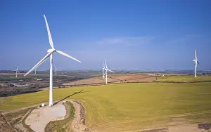 Renewable Energy UK Stampe: Wind farm on Cornwall fields, Cornwall