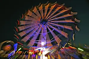 Oktoberfest Munich Stampe: 'Wind Wheel' Carousel