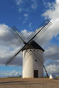 Wind Wheel Europe Stampe: A windmill in front of an impressive sky full of clouds