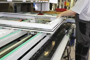Central Europe Industrial Building Stampe: Window construction, window production