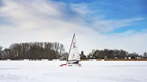 Northern Germany Winter Landscape Stampe: Winter at Dummer See with