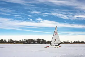 Dummer See Lake Germany Stampe: Winter at Dummer See with