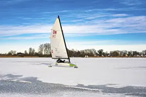 Lembruch Lower Saxony Germany Stampe: Winter at Dummer See with
