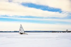 Northern Germany Winter Stampe: Winter at Dummer See with