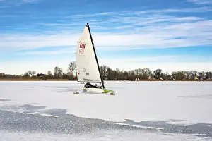Northern Germany Winter Landscape Stampe: Winter at Dummer See with
