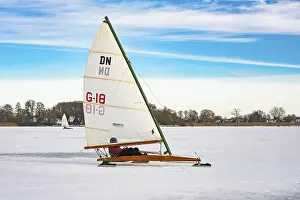 Northern German Wetlands Stampe: Winter at Dummer See with