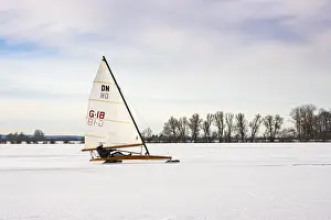 Northern German Wetlands Stampe: Winter at Dummer See with