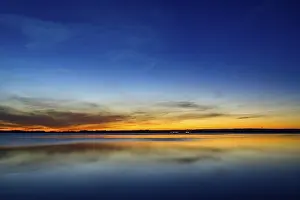 Deserted Winter Landscape Photography Stampe: Winter sunset at the Dummer