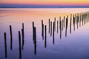 Deserted Winter Landscape Photography Stampe: Winter sunset at the Dummer