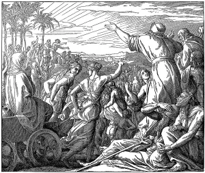 Old Testament Woodcuts Stampe: Woodcut, Return from Captivity