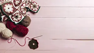 Vintage Sewing Shop Stampe: Wool elements space right