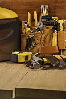 Deserted Building Site Stampe: Working tools