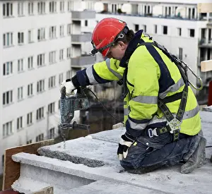 Safety Helmet Stampe: Workmen - Construction workers