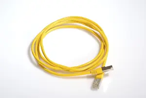 Network Data Transmission Stampe: Yellow network cable