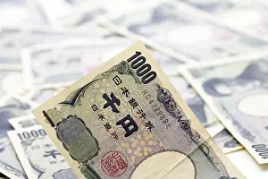 Empty Financial Market Scene Stampe: Yen notes