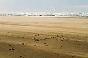 Stormy Beach Scene Stampe: Drifting sand