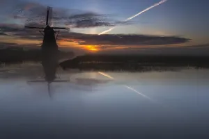 Dutch Countryside Landscape Photography Stampe: Dutch windmill