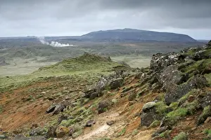 Iceland Geothermal Landscape Stampe: Krysuvik