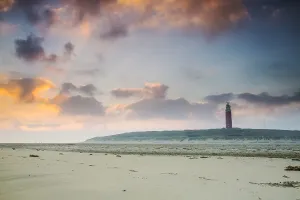 Long Exposure Beach Photography Stampe: lighthouse