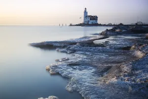 Immagini datate 9 marzo 2018: Faro di Marken