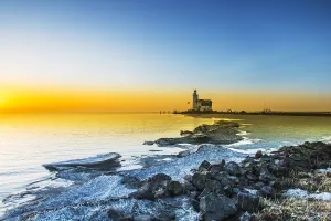 Immagini datate 9 marzo 2018: Faro di Marken