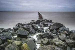 UNESCO World Heritage Site Holland Stampe: Mudflats at Holwerd
