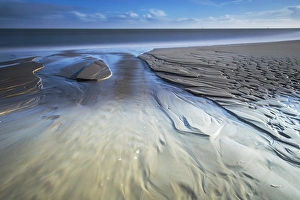 Low Tide North Sea Coast Stampe: Sand pattern