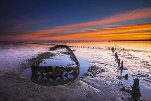 UNESCO World Heritage Site Netherlands Stampe: Wierumerwad, Waddenzee