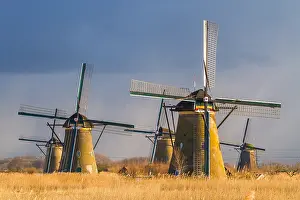 UNESCO World Heritage Netherlands Stampe: Windmills at Kinderdijk